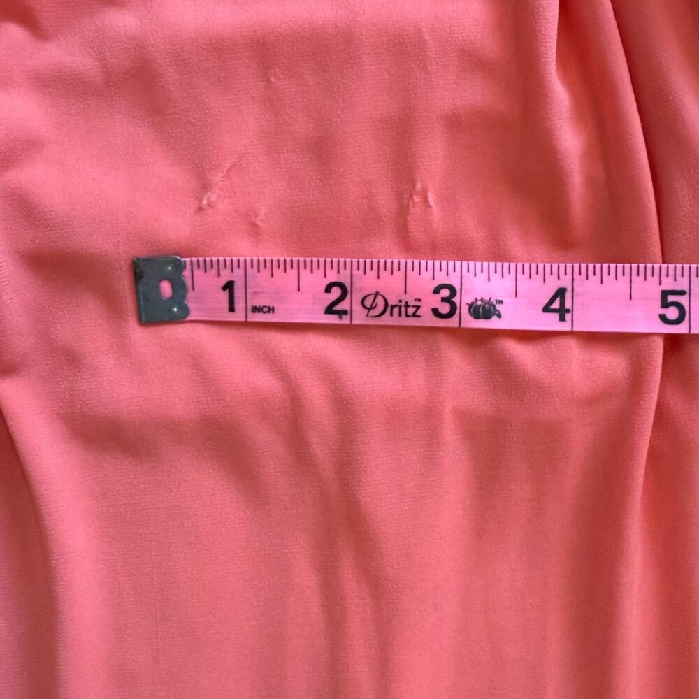 Ivy & Blu‎ Maggy Boutique 6 Tangerine Stretch Knit Halter Dress Bunched Straps - Picture 3 of 11